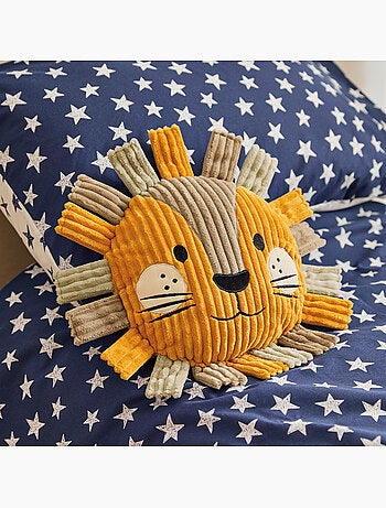Pouf rotondo animale per bambini in velluto a coste con cuscino coordinato - icon