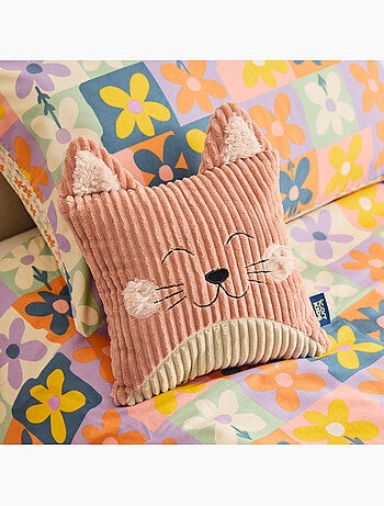 Pouf rotondo animale per bambini in velluto a coste con cuscino coordinato - icon