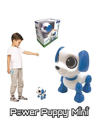 Power Puppy Mini Cane robot con effetti luminosi e sonori, comando battimani, ripetizione vocale