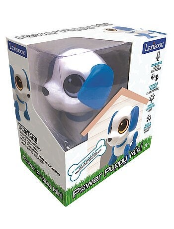 Power Puppy Mini Cane robot con effetti luminosi e sonori, comando battimani, ripetizione vocale