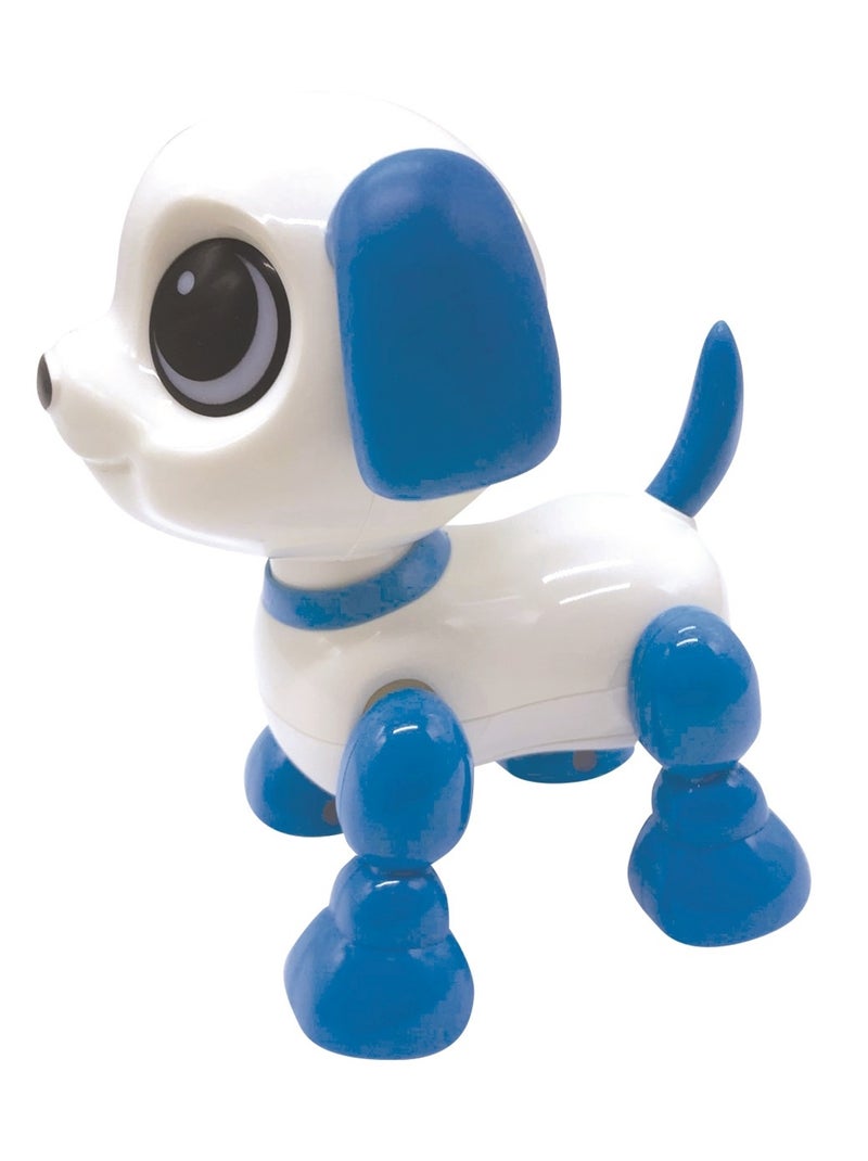 Power Puppy Mini Cane robot con effetti luminosi e sonori, comando battimani, ripetizione vocale Blu - Kiabi