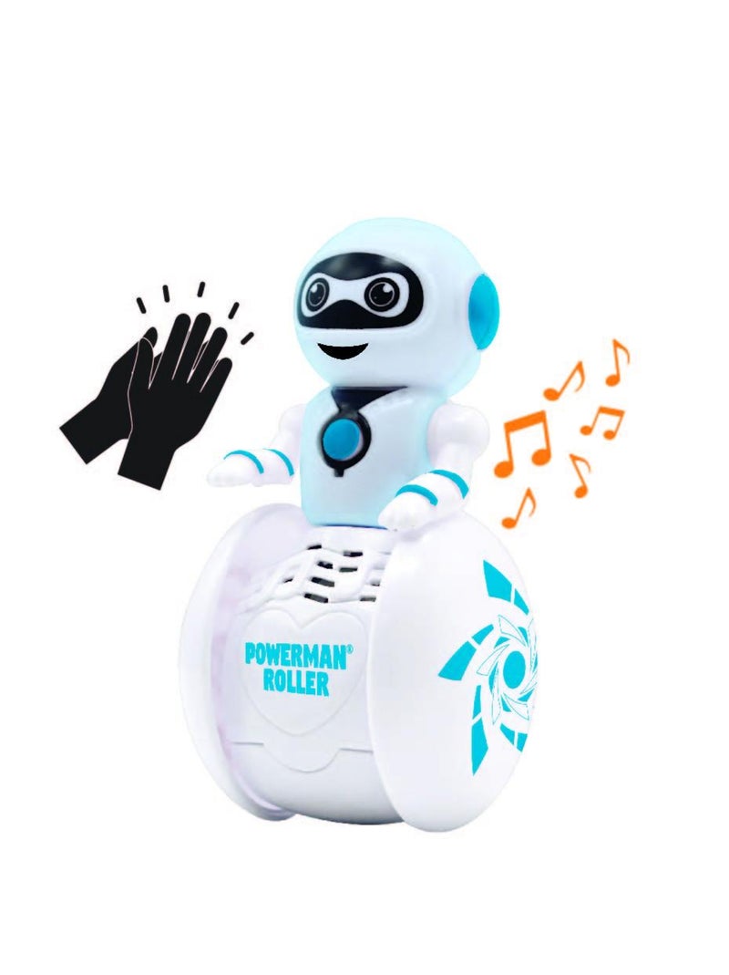 POWERMAN® Roller Robot a una ruota perfettamente equilibrato con effetti sonori e luminosi Bianco - Kiabi