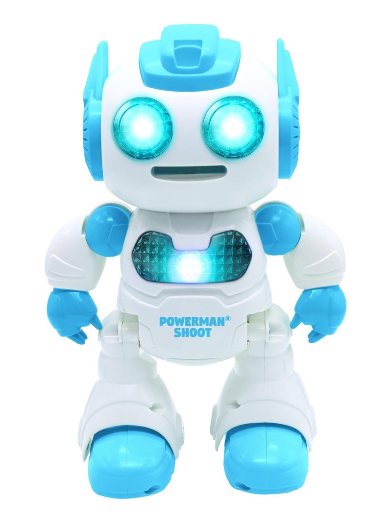 Powerman® Shoot STEM robot, danza, musica, dimostrazione incl. telecomando e dischi di schiuma Blu - Kiabi