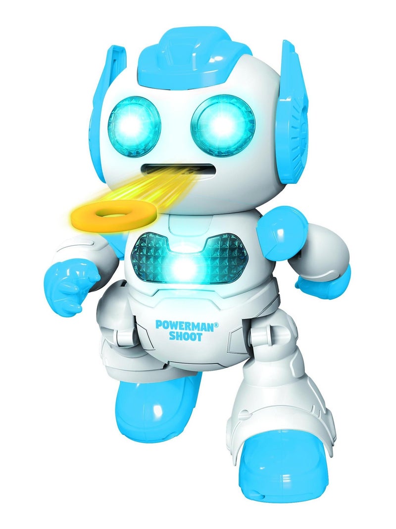 Powerman® Shoot STEM robot, danza, musica, dimostrazione incl. telecomando e dischi di schiuma Blu - Kiabi