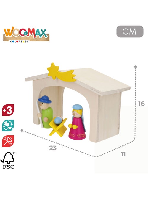 Presepe in legno 11 pezzi WOOMAX - Kiabi
