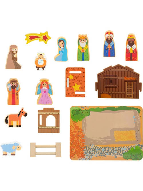 Presepe in legno 20 pezzi woomax - Kiabi
