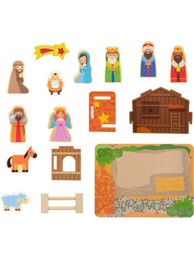 Presepe in legno 20 pezzi woomax N/D - Kiabi