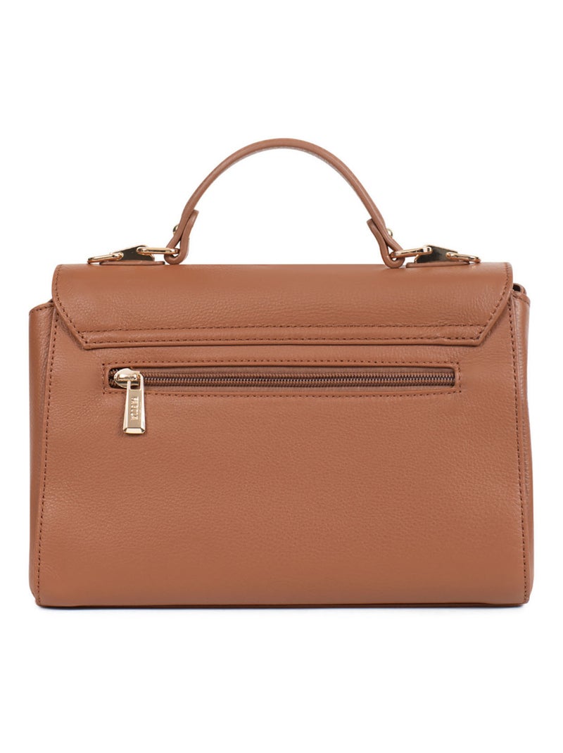 PRETA - Borsa a mano 1 manico - Pelle Cognac - Kiabi