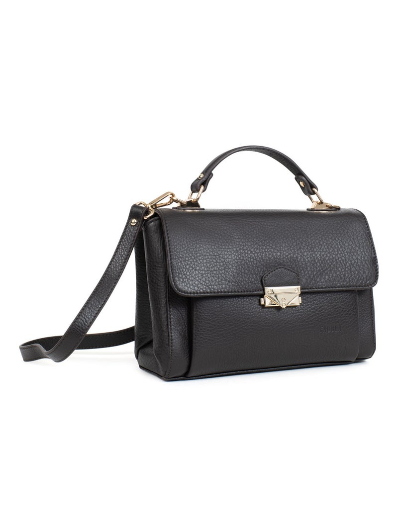 PRETA - Borsa a mano 1 manico - Pelle Marrone scuro - Kiabi