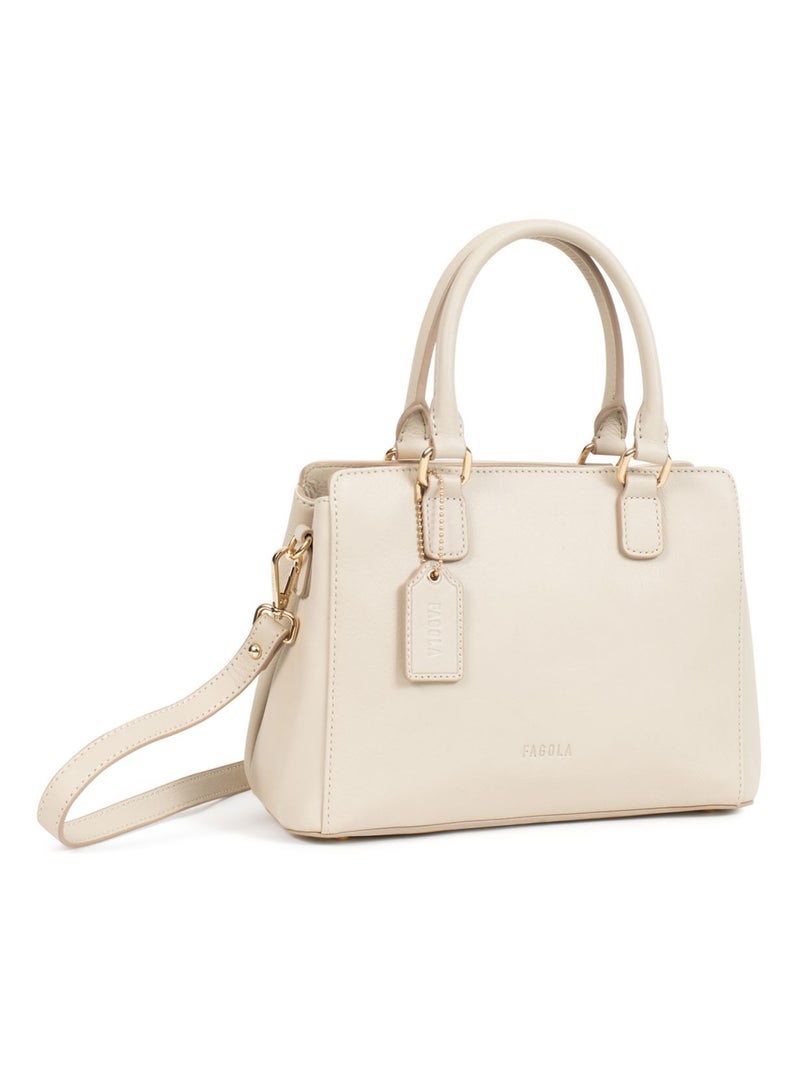 PRETA - Borsa a mano 2 manici - Pelle Beige chiaro - Kiabi