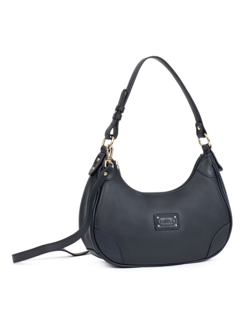 PRETA - Borsa a spalla con 1 manico - Pelle Blu marino - Kiabi