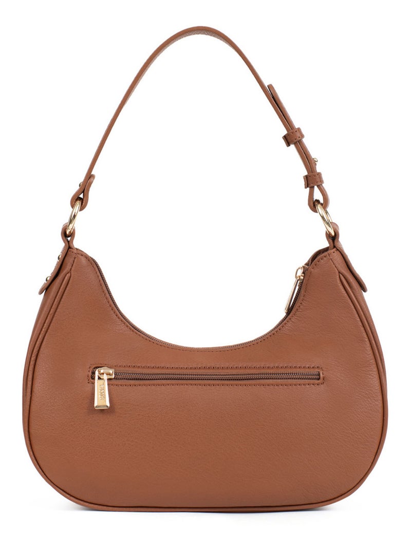 PRETA - Borsa a spalla con 1 manico - Pelle Cognac - Kiabi