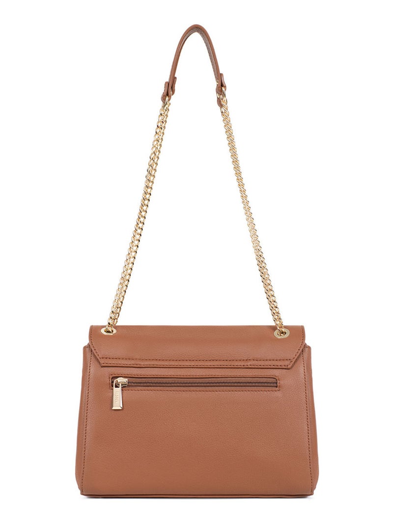 PRETA - Borsa a spalla con 2 manici - Pelle Cognac - Kiabi