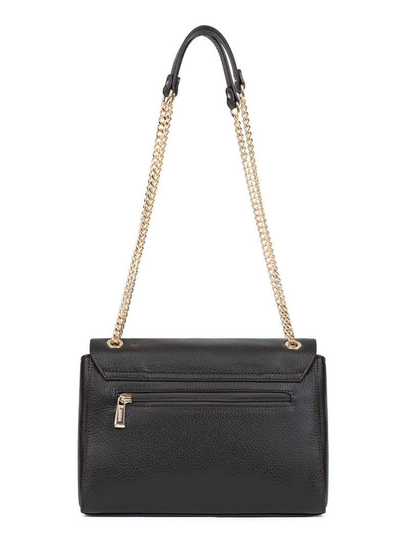 PRETA - Borsa a spalla con 2 manici - Pelle Marrone scuro - Kiabi