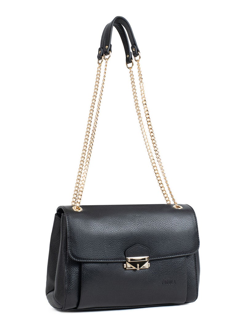 PRETA - Borsa a spalla con 2 manici - Pelle Nero - Kiabi