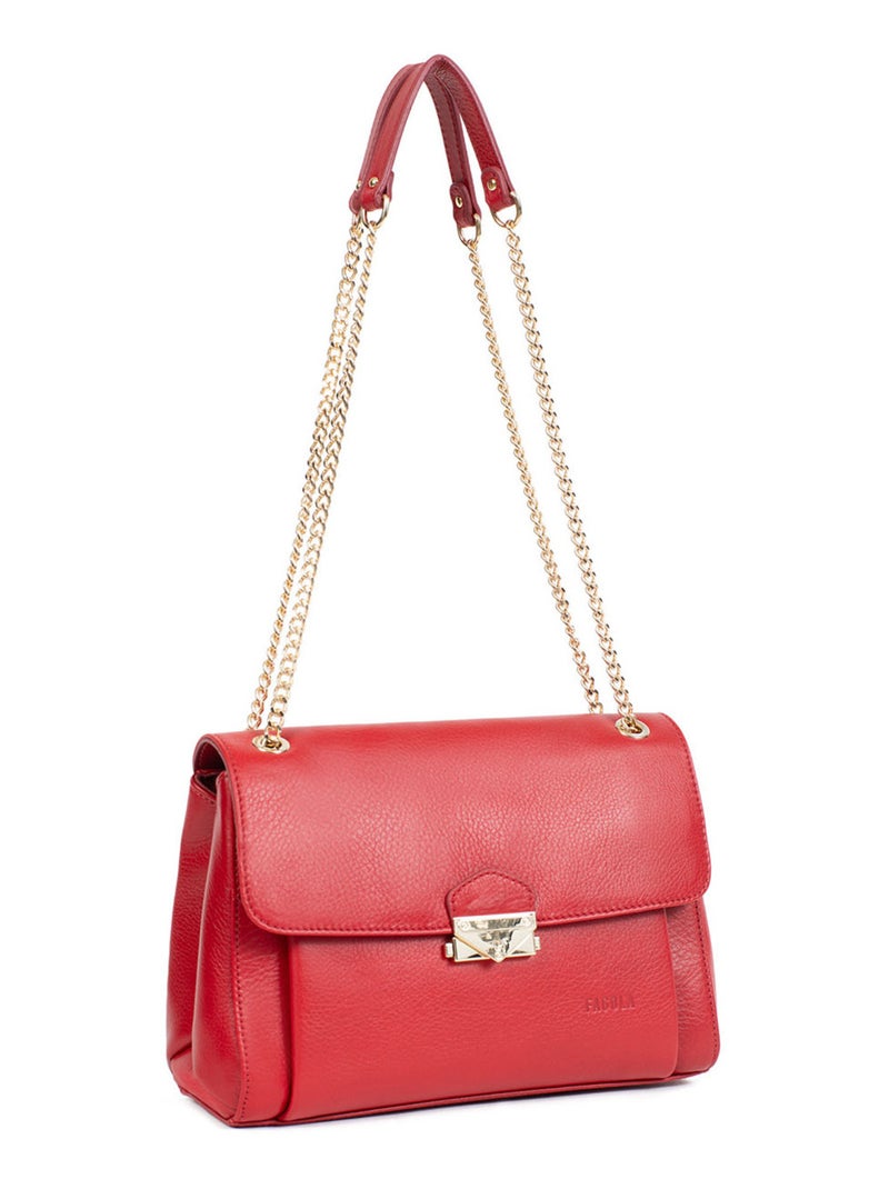 PRETA - Borsa a spalla con 2 manici - Pelle Rosso scuro - Kiabi