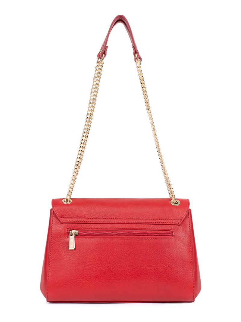 PRETA - Borsa a spalla con 2 manici - Pelle Rosso scuro - Kiabi