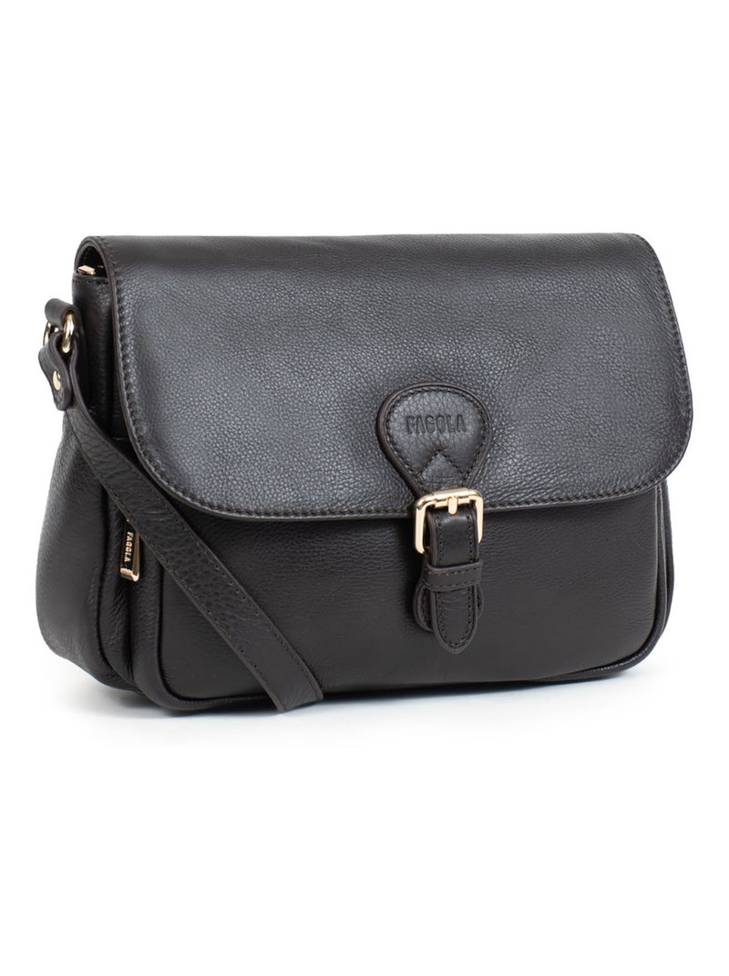 PRETA - Borsa a tracolla - Cuoio Marrone scuro - Kiabi
