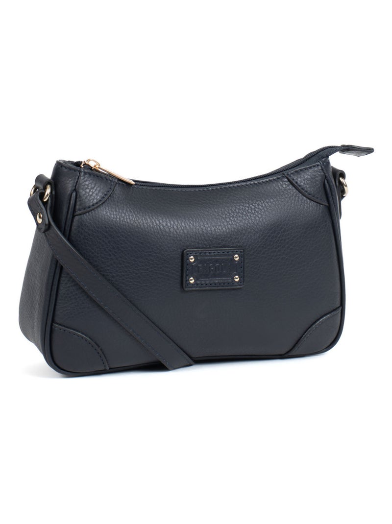 PRETA - Borsa a tracolla - Pelle Blu marino - Kiabi