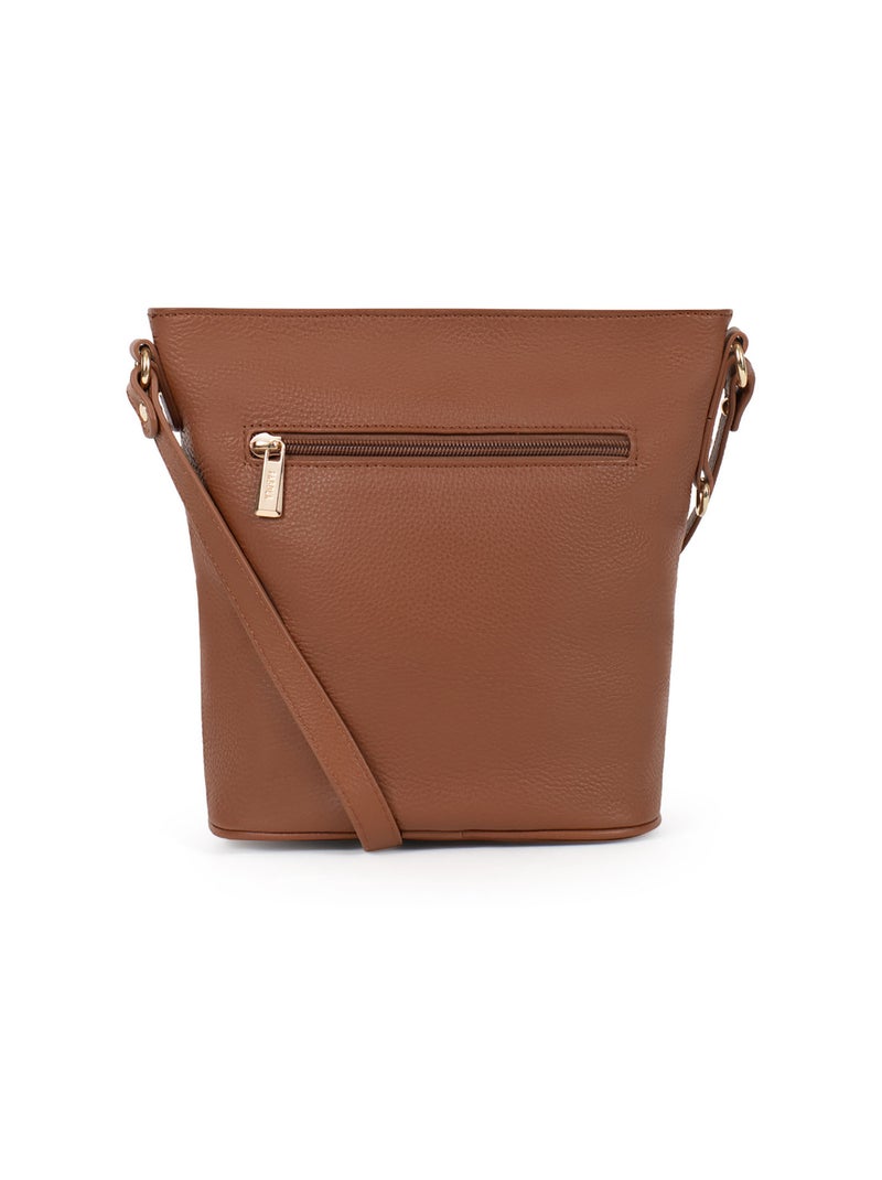 PRETA - Borsa a tracolla - Pelle Cognac - Kiabi