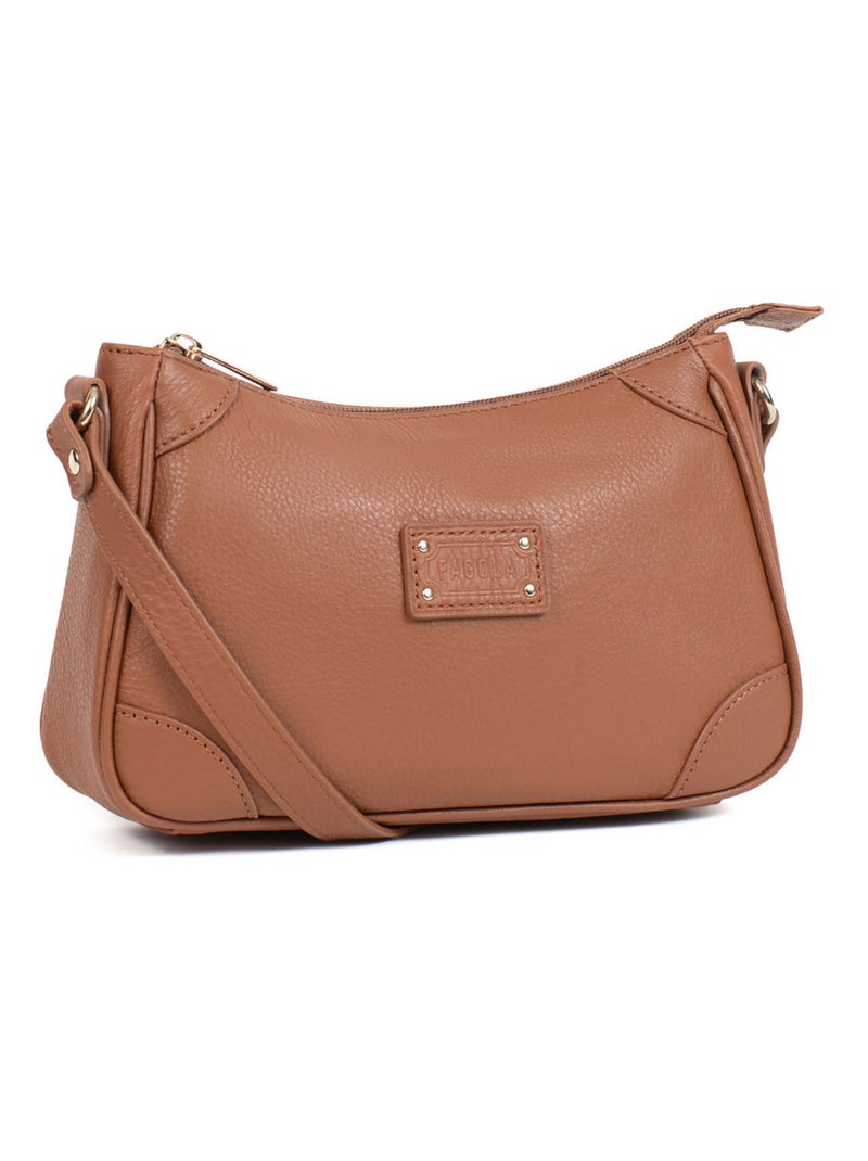 PRETA - Borsa a tracolla - Pelle Cognac - Kiabi