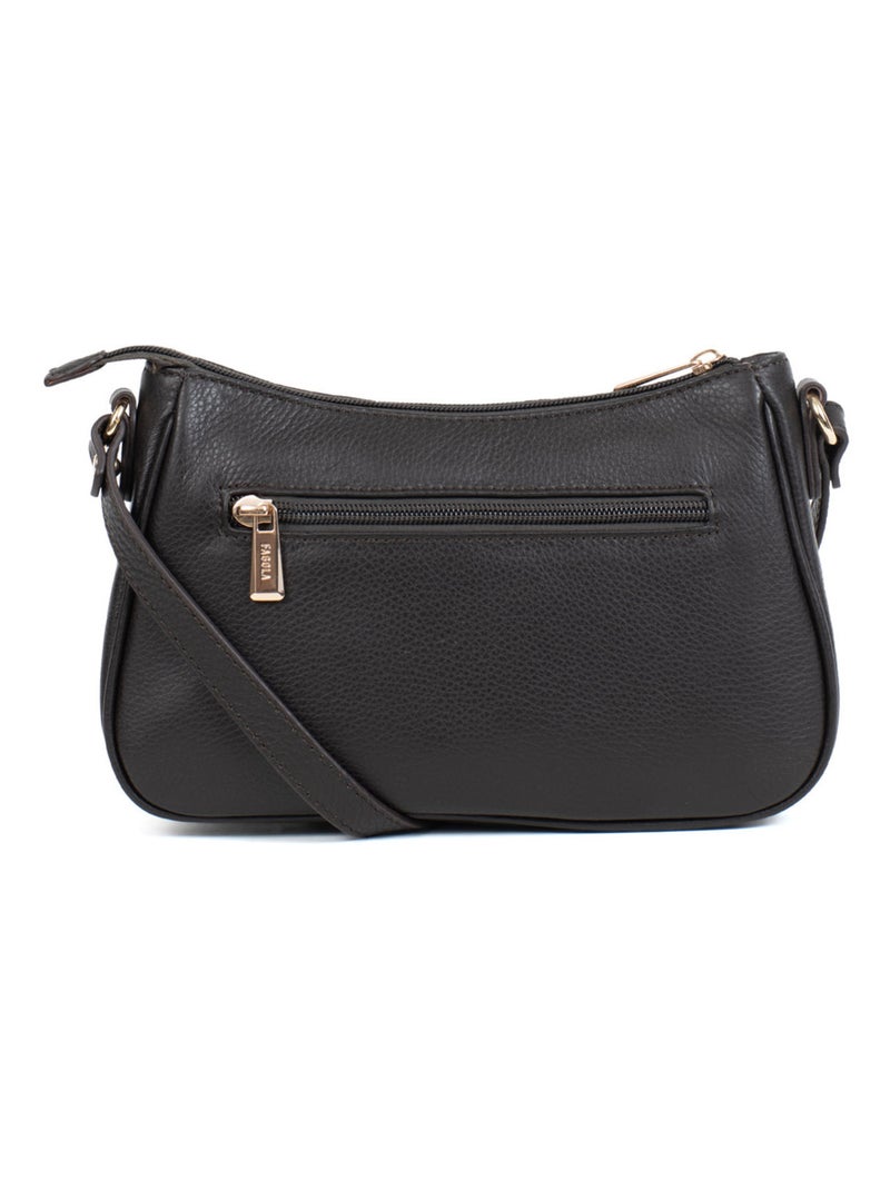 PRETA - Borsa a tracolla - Pelle Marrone scuro - Kiabi