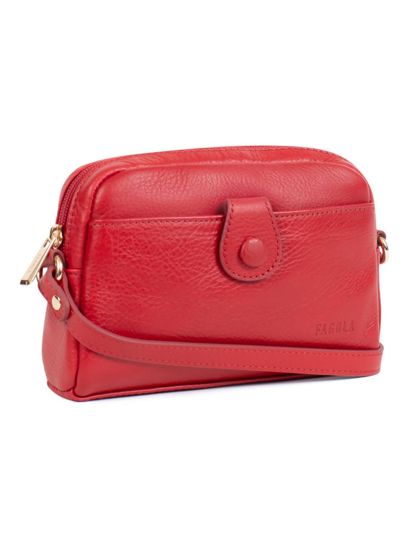 PRETA - Borsa a tracolla - Pelle Rosso scuro - Kiabi