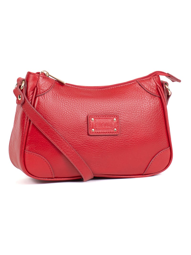 PRETA - Borsa a tracolla - Pelle Rosso scuro - Kiabi