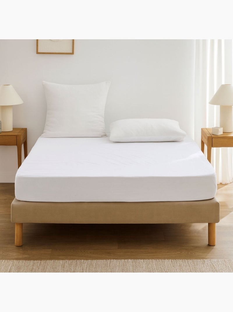 Proteggi-materasso in pile antiacaro 100% cotone Bianco - Kiabi
