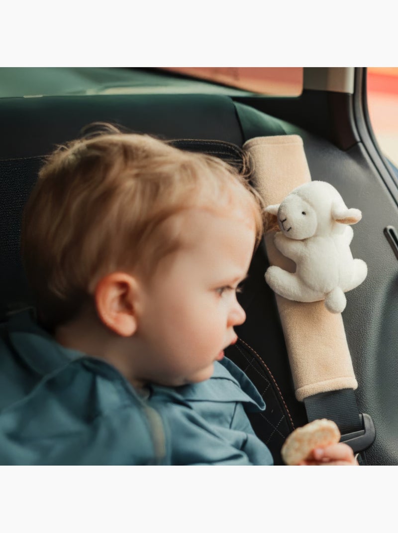 Protezione cintura per bambini ultra morbida con peluche | cute Beige - Kiabi