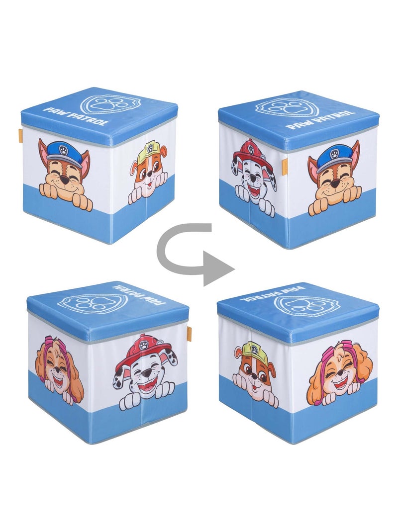 Puff contenitore cubo in tessuto per cameretta – "Roba Paw Patrol" Blu Multicolore Bianco - Kiabi