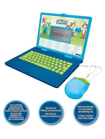 Puffi Portatile didattico bilingue con 124 attività (EN/FR)