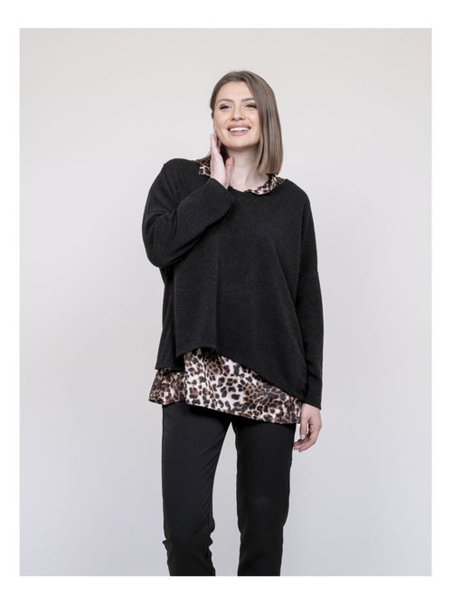 Pull 2 in 1 camicia leopardo KUBILA - Kiabi