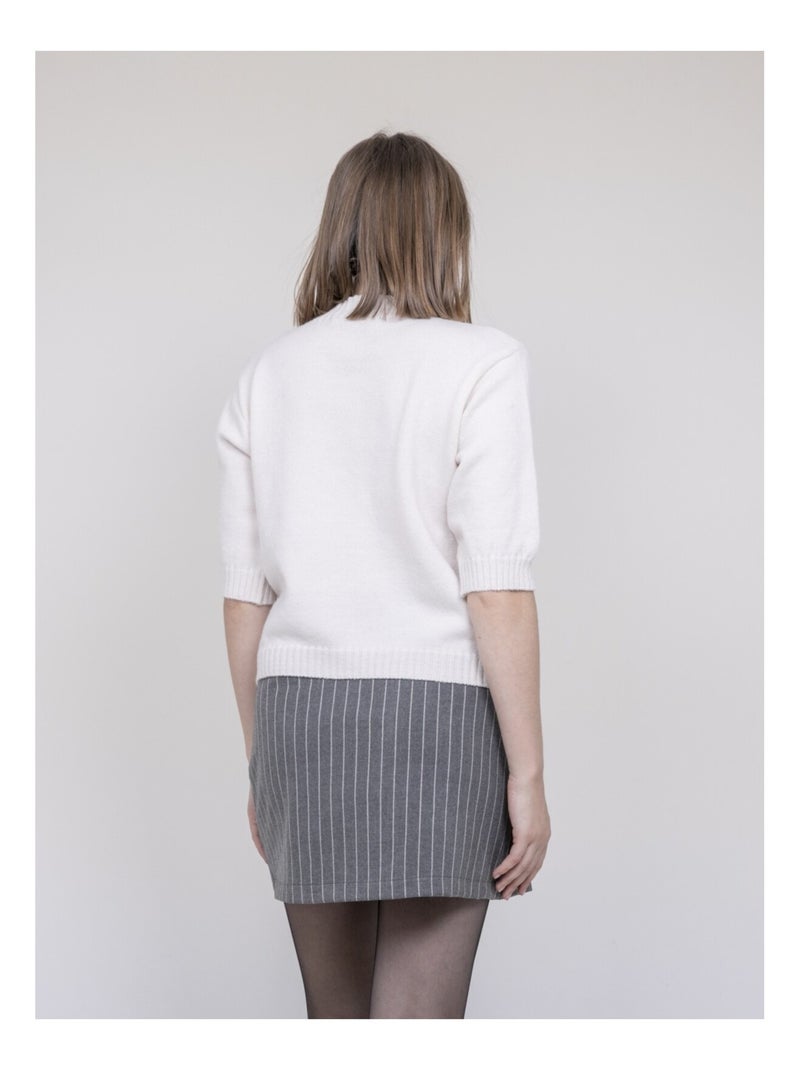 Pull a maniche corte KERLAZ Ecru - Kiabi