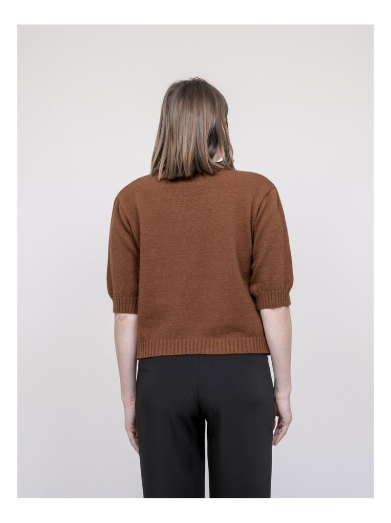 Pull a maniche corte KERLAZ Marrone - Kiabi