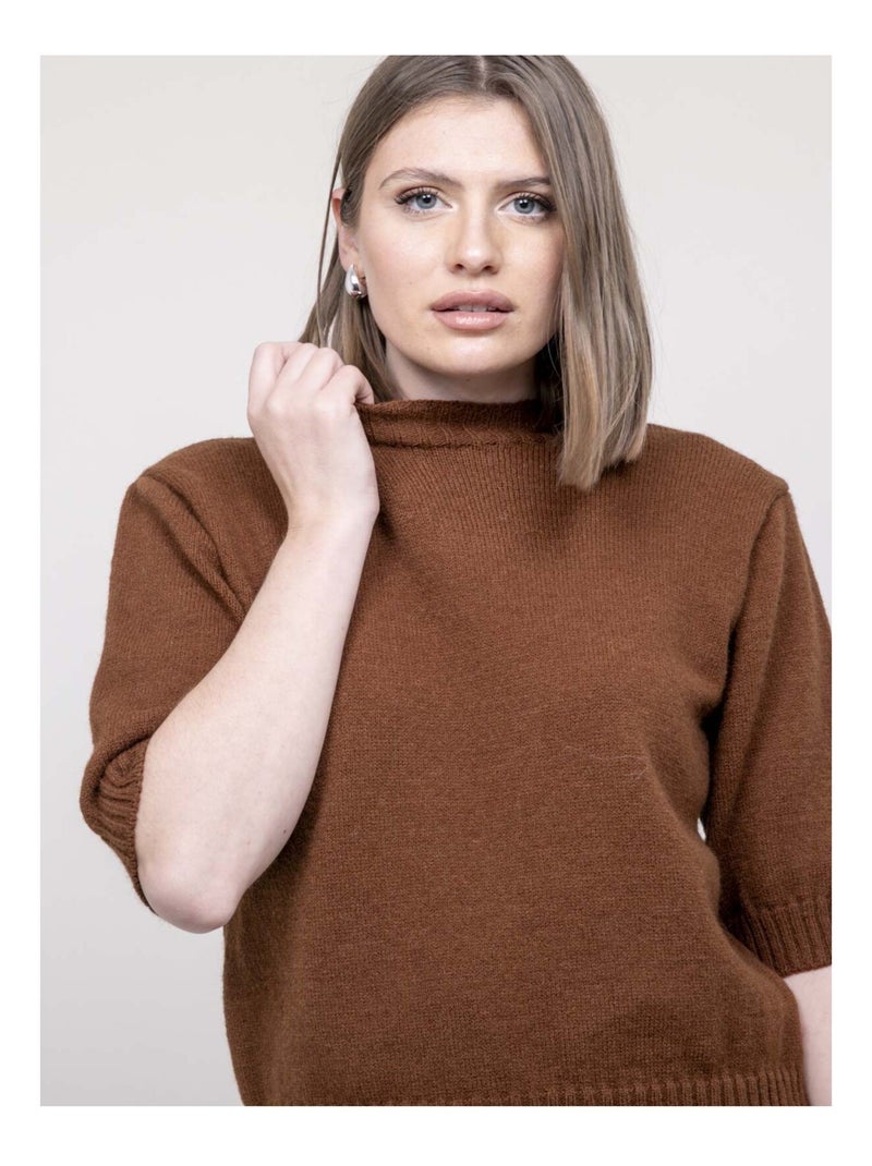Pull a maniche corte KERLAZ Marrone - Kiabi