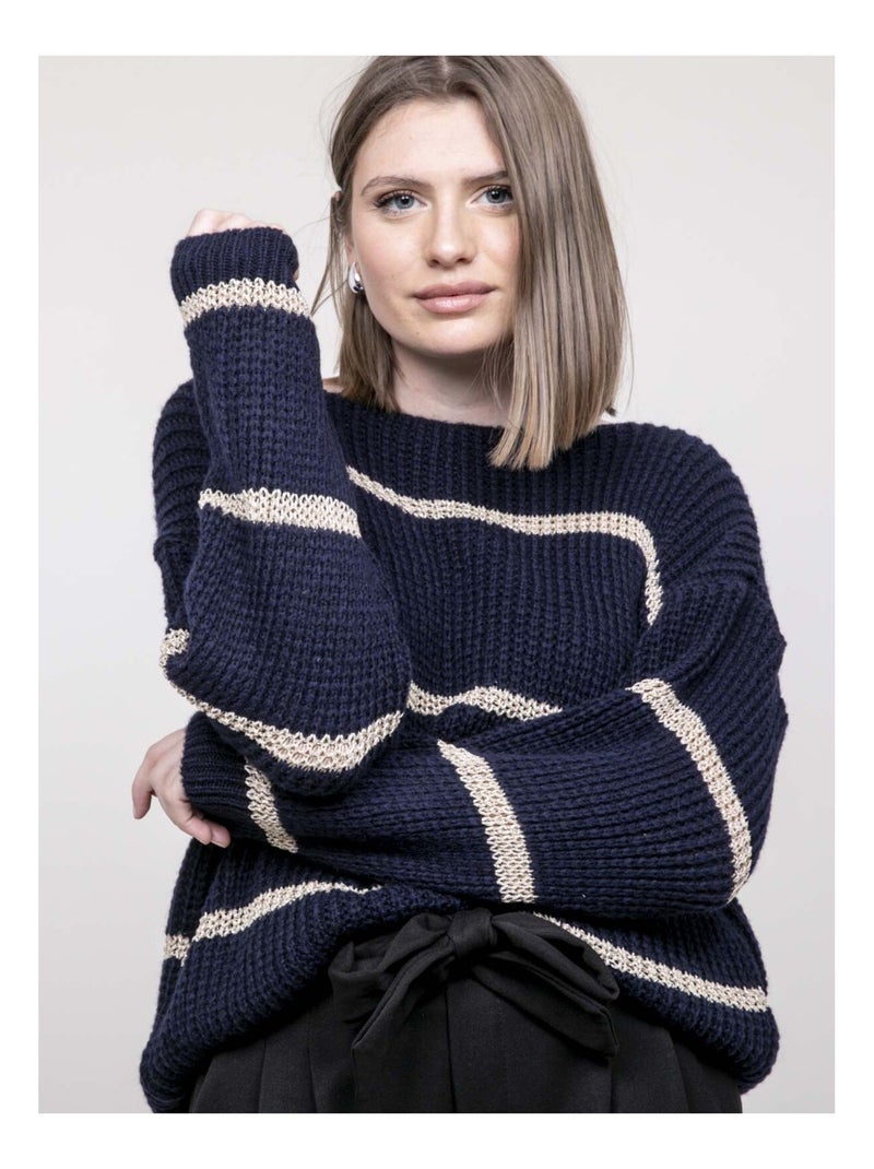 Pull a righe KASTELLA Blu marino - Kiabi
