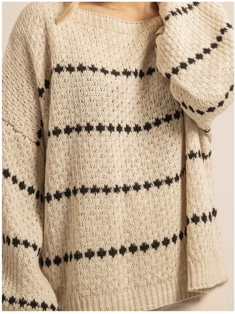 Pull a righe KISA Beige - Kiabi