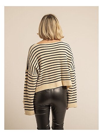 Pull a righe scollo a V KAPUCINE