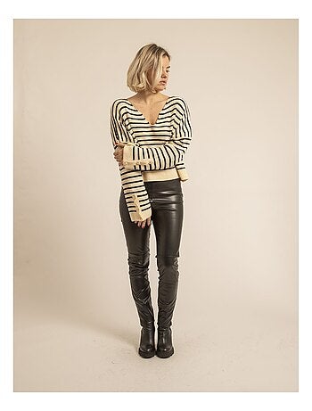 Pull a righe scollo a V KAPUCINE