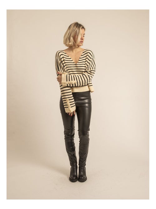 Pull a righe scollo a V KAPUCINE - Kiabi