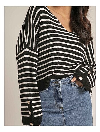 Pull a righe scollo a V KAPUCINE