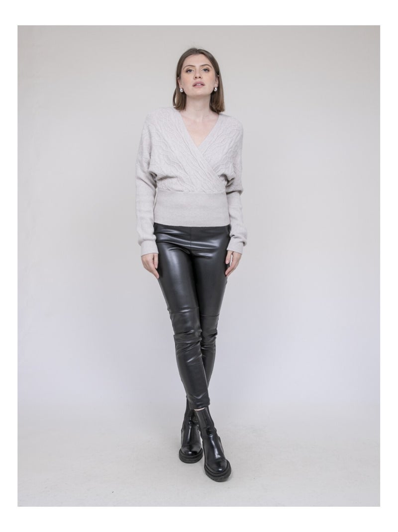Pull cache-cœur KEBIRA Beige - Kiabi