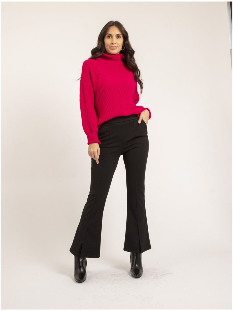 Pull col montant KIANTY Rosa fucsia - Kiabi
