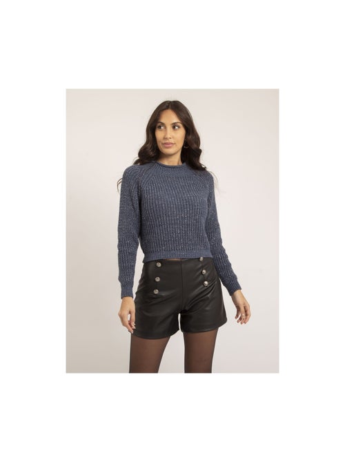 Pull col montant lurex KAMPALA - Kiabi
