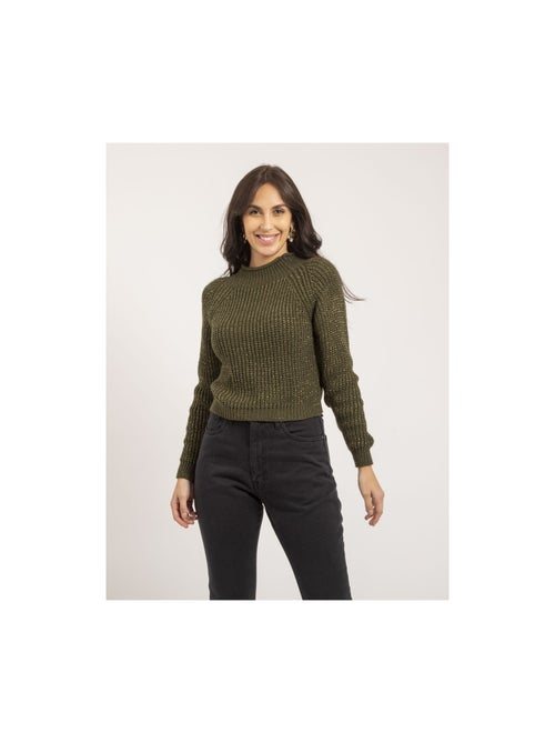 Pull col montant lurex KAMPALA - Kiabi