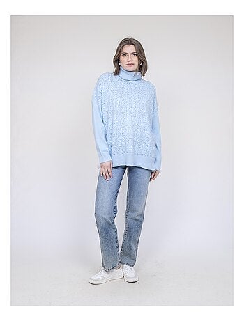 Pull col roulé a sequins KARLINE