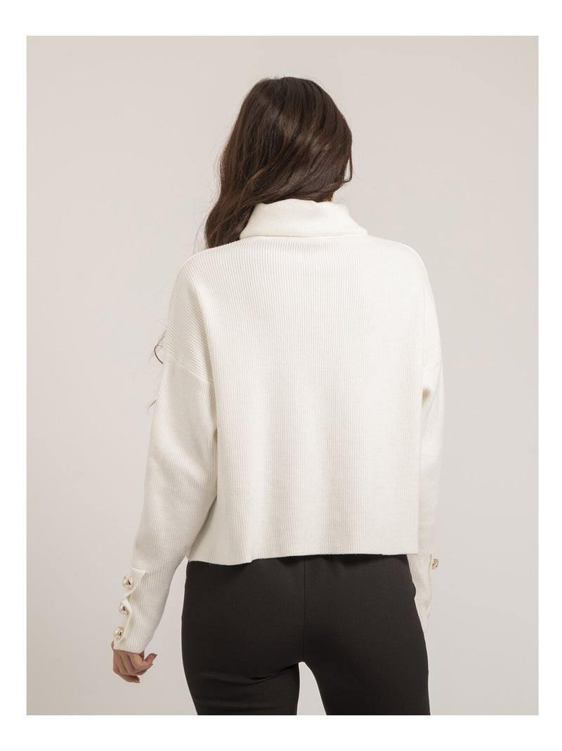 Pull col roulé KADY Bianco - Kiabi