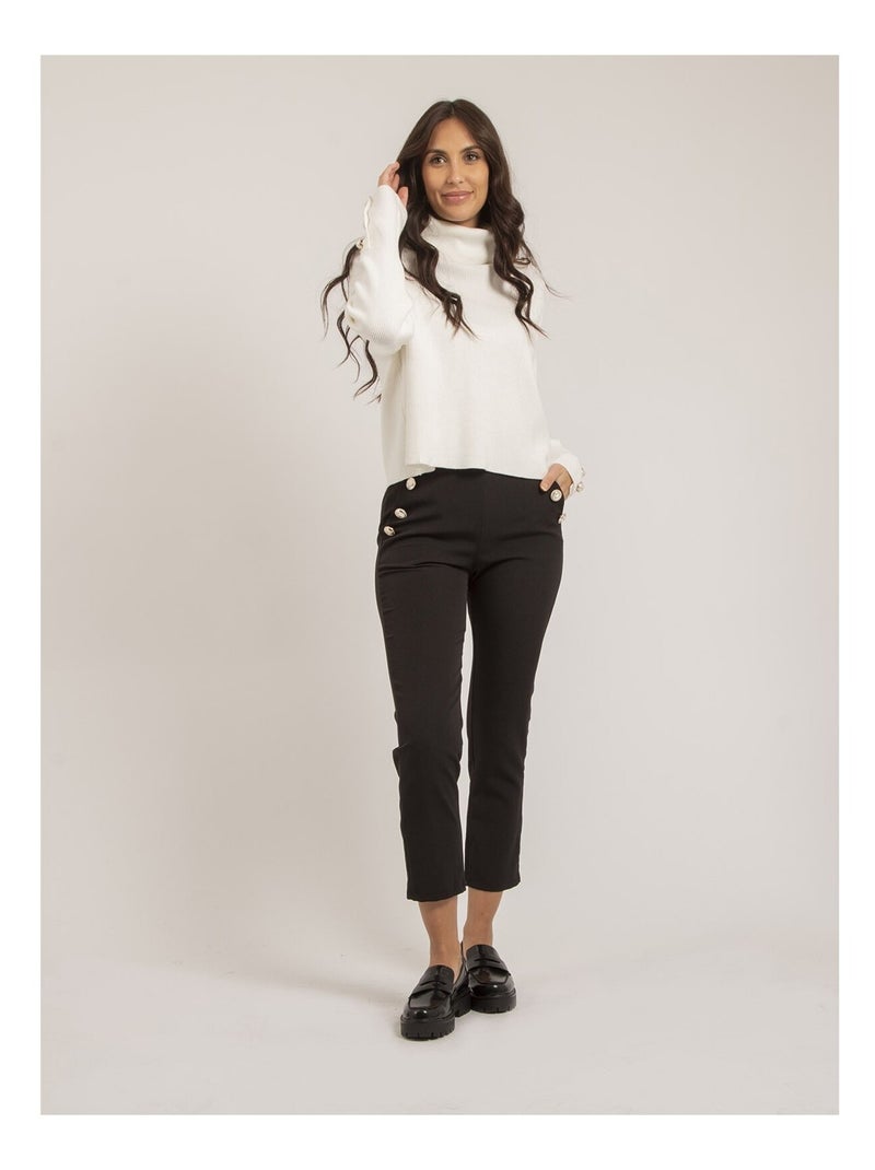 Pull col roulé KADY Bianco - Kiabi