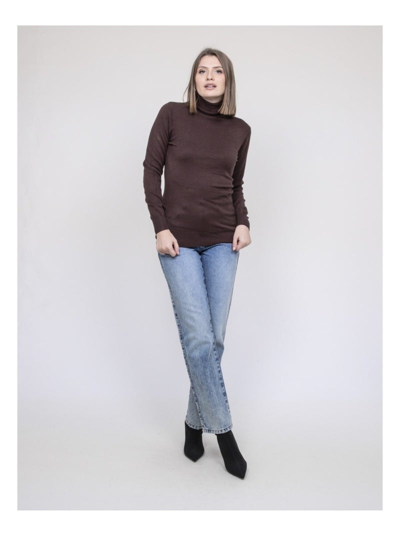 Pull col roulé KANTARA Marrone - Kiabi